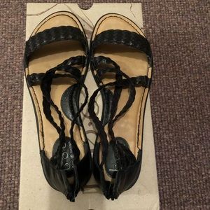 Black gladiator sandals